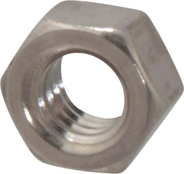 Value Collection - 5/16-18 UNC Stainless Steel Right Hand Hex Nut - 1/2" Across Flats, 17/64" High, Uncoated - Industrial Tool & Supply