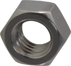 Value Collection - 7/16-14 UNC Stainless Steel Right Hand Hex Nut - 11/16" Across Flats, 3/8" High, Uncoated - Industrial Tool & Supply