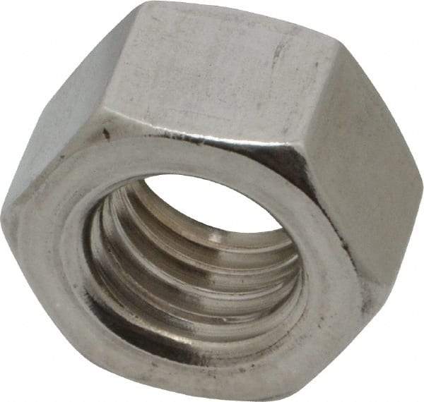 Value Collection - 1/2-13 UNC Stainless Steel Right Hand Hex Nut - 3/4" Across Flats, 7/16" High, Uncoated - Industrial Tool & Supply