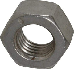 Value Collection - 5/16-24 UNF Stainless Steel Right Hand Hex Nut - 1/2" Across Flats, 17/64" High, Uncoated - Industrial Tool & Supply