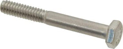 Value Collection - 1/4-20 UNC, 2" Length Under Head Hex Head Cap Screw - Grade 18-8 Stainless Steel, 7/16" Hex - Industrial Tool & Supply