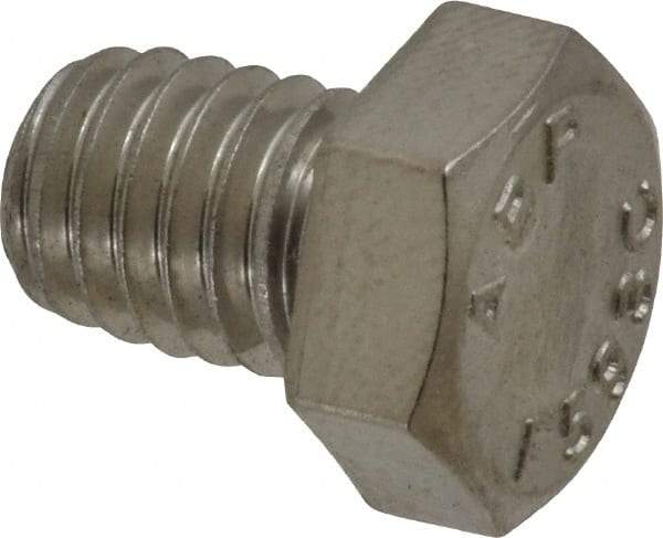 Value Collection - 3/8-16 UNC, 1/2" Length Under Head Hex Head Cap Screw - Grade 18-8 Stainless Steel, 9/16" Hex - Industrial Tool & Supply