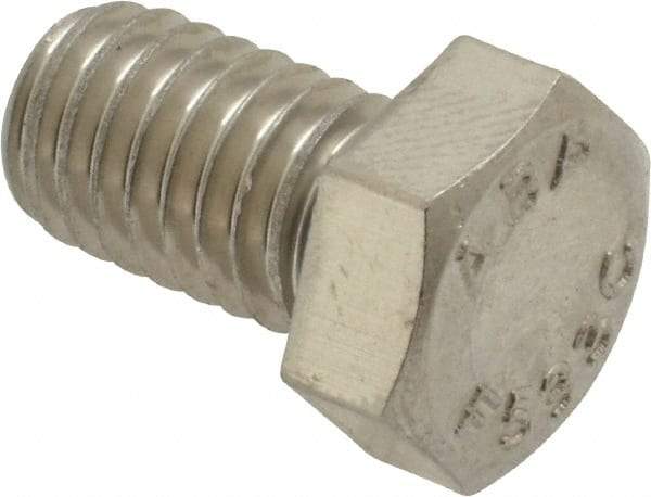 Value Collection - 3/8-16 UNC, 5/8" Length Under Head Hex Head Cap Screw - Grade 18-8 Stainless Steel, 9/16" Hex - Industrial Tool & Supply