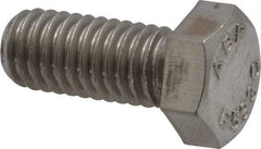 Value Collection - 3/8-16 UNC, 7/8" Length Under Head Hex Head Cap Screw - Grade 18-8 Stainless Steel, 9/16" Hex - Industrial Tool & Supply