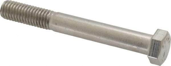 Value Collection - 1/2-13 UNC, 4" Length Under Head Hex Head Cap Screw - Grade 18-8 Stainless Steel, 3/4" Hex - Industrial Tool & Supply