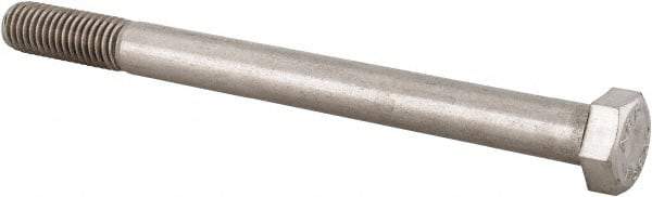 Value Collection - 1/2-13 UNC, 6" Length Under Head Hex Head Cap Screw - Grade 18-8 Stainless Steel, Uncoated, 3/4" Hex - Industrial Tool & Supply