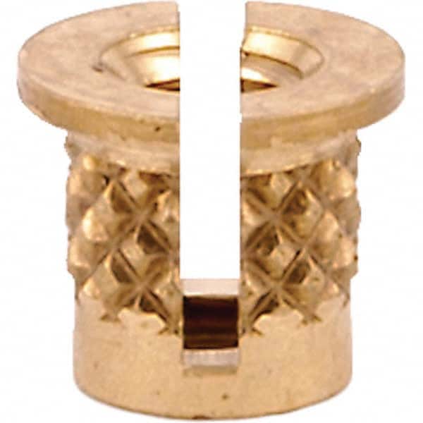 E-Z LOK - Press Fit Threaded Inserts Type: Flanged For Material Type: Plastic - Industrial Tool & Supply