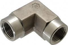 Ham-Let - 1/2" Grade 316 Stainless Steel Pipe 90° Female Elbow - FNPT x FNPT End Connections, 4,600 psi - Industrial Tool & Supply