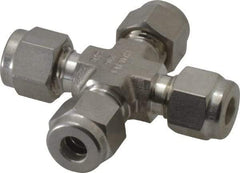 Ham-Let - 1/4" OD, Grade 316Stainless Steel Union Cross - All Comp Ends - Industrial Tool & Supply