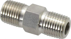 Ham-Let - 1/4" Grade 316 Stainless Steel Pipe Hex Nipple - MNPT End Connections, 7,500 psi - Industrial Tool & Supply