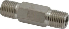 Ham-Let - 1/4" Grade 316 Stainless Steel Pipe Hex Nipple - MNPT End Connections, 7,500 psi - Industrial Tool & Supply