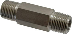Ham-Let - 1/2" Grade 316 Stainless Steel Pipe Hex Nipple - MNPT End Connections, 7,200 psi - Industrial Tool & Supply