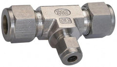 Ham-Let - 3/4 x 3/4 x 3/8" OD, Grade 316Stainless Steel Union Tee - Comp x Comp x Comp Ends - Industrial Tool & Supply