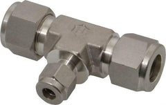 Ham-Let - 1/2 x 1/2 x 1/4" OD, Grade 316Stainless Steel Union Tee - Comp x Comp x Comp Ends - Industrial Tool & Supply
