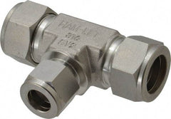Ham-Let - 3/4 x 3/4 x 1/2" OD, Grade 316Stainless Steel Union Tee - Comp x Comp x Comp Ends - Industrial Tool & Supply