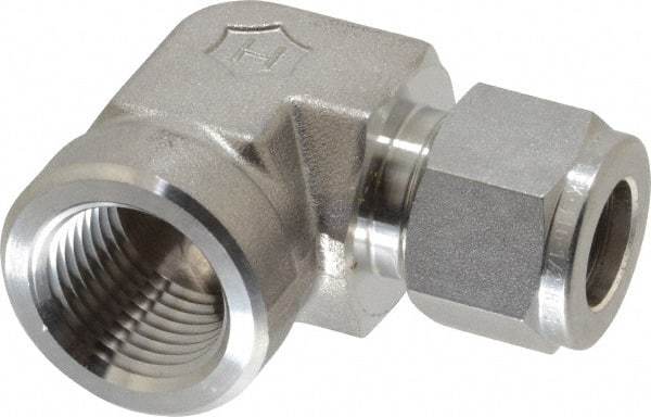 Ham-Let - 1/2" OD, Grade 316Stainless Steel Female Elbow - Comp x FNPT Ends - Industrial Tool & Supply