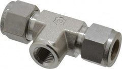 Ham-Let - 1/2" OD, Grade 316Stainless Steel Female Branch Tee - Comp x Comp x FNPT Ends - Industrial Tool & Supply