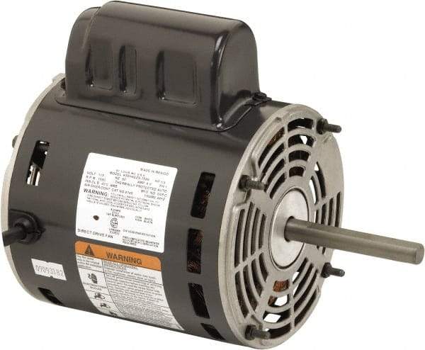 US Motors - 1/2 hp, ODP Enclosure, Auto Thermal Protection, 1,650 RPM, 115/230 Volt, 60 Hz, Industrial Electric AC/DC Motor - Size 48 Frame, Stud Mount, 1 Speed, Ball Bearings, 8.0/4.0 Full Load Amps, B Class Insulation, CW Lead End - Industrial Tool & Supply