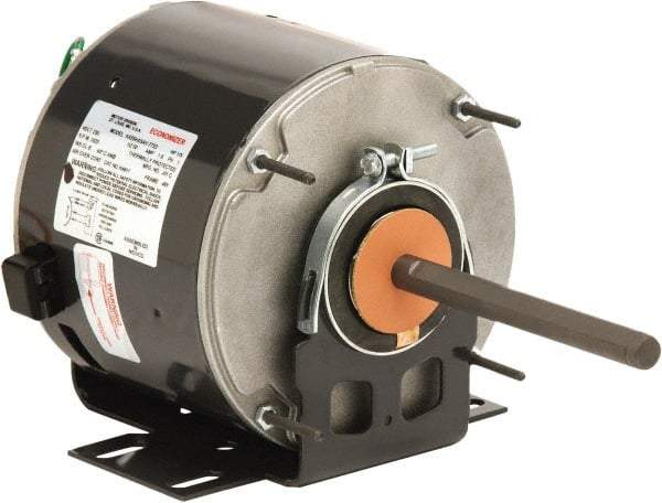 US Motors - 1/3 hp, ODP Enclosure, Auto Thermal Protection, 825 RPM, 208-230 Volt, 60 Hz, Industrial Electric AC/DC Motor - Size 48 Frame, Hub/Stud Mount, 1 Speed, Ball Bearings, 2.7 Full Load Amps, B Class Insulation, CCW Lead End Rev - Industrial Tool & Supply