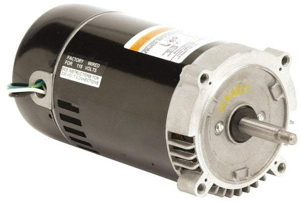 US Motors - 1 hp, ODP Enclosure, Auto Thermal Protection, 3,450 RPM, 115/230 Volt, 60 Hz, Industrial Electric AC/DC Motor - Size 56 Frame, C-Face Mount, 1 Speed, Ball Bearings, B Class Insulation, CCW Drive End - Industrial Tool & Supply