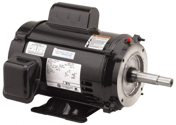 US Motors - 1 hp, ODP Enclosure, No Thermal Protection, 1,750 RPM, 115/208-230 Volt, 60 Hz, Industrial Electric AC/DC Motor - Size 143 Frame, C-Face/Base Mount, 1 Speed, Ball Bearings, 14.2/7.2-7.1 Full Load Amps, B Class Insulation, Reversible - Industrial Tool & Supply