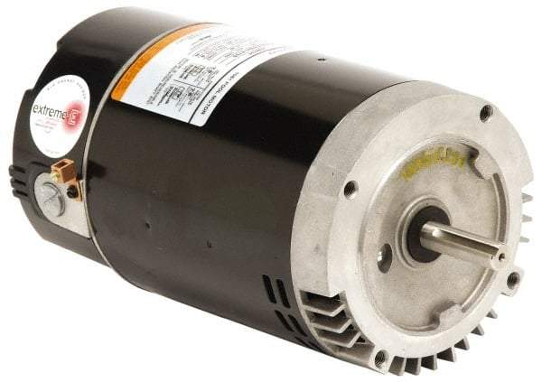 US Motors - 1/2 hp, ODP Enclosure, Auto Thermal Protection, 3,450 RPM, 115/230 Volt, 60 Hz, Industrial Electric AC/DC Motor - C-Face Mount, 1 Speed, Ball Bearings, B Class Insulation, CW Lead End - Industrial Tool & Supply