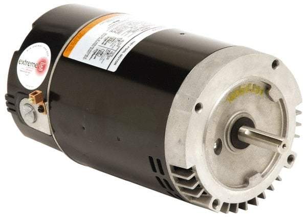 US Motors - 1.5 hp, ODP Enclosure, Auto Thermal Protection, 3,450 RPM, 115/230 Volt, 60 Hz, Industrial Electric AC/DC Motor - Size 56 Frame, C-Face Mount, 1 Speed, Ball Bearings, B Class Insulation, CW Lead End - Industrial Tool & Supply