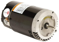 US Motors - 1/2 hp, ODP Enclosure, Auto Thermal Protection, 3,450 RPM, 115/230 Volt, 60 Hz, Industrial Electric AC/DC Motor - C-Face Mount, 1 Speed, Ball Bearings, B Class Insulation, CW Lead End - Industrial Tool & Supply