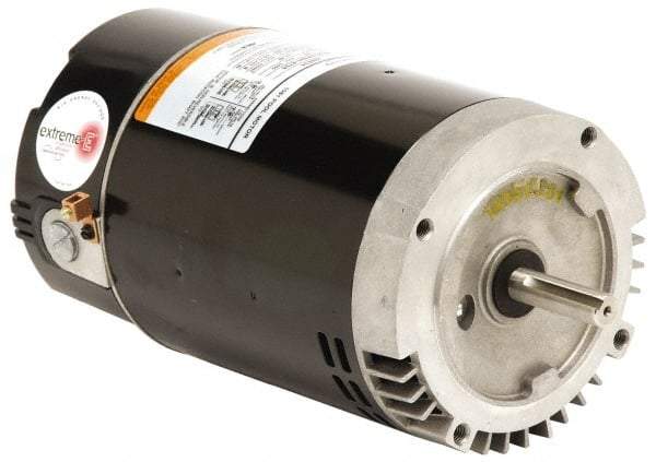 US Motors - 3/4 hp, ODP Enclosure, Auto Thermal Protection, 3,450 RPM, 115/230 Volt, 60 Hz, Industrial Electric AC/DC Motor - Size 56 Frame, C-Face Mount, 1 Speed, Ball Bearings, B Class Insulation, CW Lead End - Industrial Tool & Supply