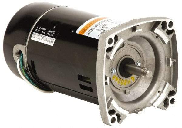 US Motors - 5 hp, ODP Enclosure, Auto Thermal Protection, 3,450 RPM, 208-230 Volt, 60 Hz, Industrial Electric AC/DC Motor - Size 56 Frame, Square Flange Mount, 1 Speed, Ball Bearings, B Class Insulation, CCW Drive End - Industrial Tool & Supply