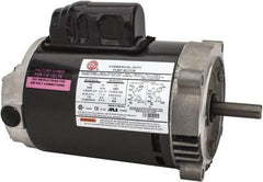 US Motors - 1/2 hp, ODP Enclosure, Auto Thermal Protection, 3,450 RPM, 115/208-230 Volt, 60 Hz, Industrial Electric AC/DC Motor - Size 56C Frame, C-Face Mount, 1 Speed, Ball Bearings, 8.2/4.2-4.1 Full Load Amps, B Class Insulation, Reversible - Industrial Tool & Supply