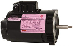 US Motors - 1/3 hp, ODP Enclosure, Auto Thermal Protection, 3,450 RPM, 115/208-230 Volt, 60 Hz, Industrial Electric AC/DC Motor - Size 56J Frame, J-Face Mount, 1 Speed, Ball Bearings, 6.2/2.9-3.1 Full Load Amps, B Class Insulation, CCW Drive End - Industrial Tool & Supply