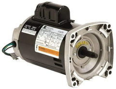 US Motors - 1.5 hp, ODP Enclosure, Auto Thermal Protection, 3,450 RPM, 115/230 Volt, 60 Hz, Industrial Electric AC/DC Motor - Size 56 Frame, Square Flange Mount, 1 Speed, Ball Bearings, 14.4/7.2 Full Load Amps, B Class Insulation, CCW Drive End - Industrial Tool & Supply