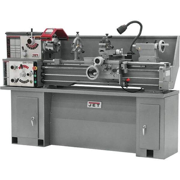 Jet - 13" Swing, 40" Between Centers, 230 Volt, Single Phase Bench Lathe - 5MT Taper, 2 hp, 70 to 2,000 RPM, 1-1/2" Bore Diam, 32" Deep x 47" High x 71" Long - Industrial Tool & Supply