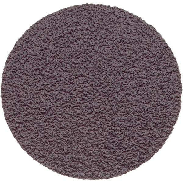 Superior Abrasives - 1" Diam, 120 Grit Aluminum Oxide Adhesive PSA Disc - Fine Grade, Brown, X Weighted Backing, Flexible - Industrial Tool & Supply