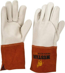 MCR Safety - Size M Unlined Leather Welding Glove - Wing Thumb - Industrial Tool & Supply