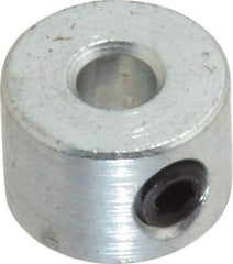 Climax Metal Products - 1/8" Bore, Steel, Set Screw Shaft Collar - 3/8" Outside Diam, 1/4" Wide - Industrial Tool & Supply