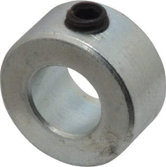 Climax Metal Products - 7/16" Bore, Steel, Set Screw Shaft Collar - 7/8" Outside Diam, 7/16" Wide - Industrial Tool & Supply