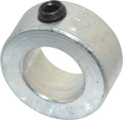 Climax Metal Products - 9/16" Bore, Steel, Set Screw Shaft Collar - 1" Outside Diam, 7/16" Wide - Industrial Tool & Supply