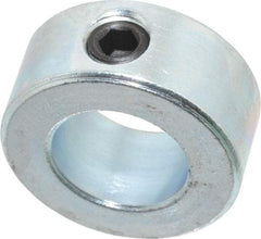 Climax Metal Products - 5/8" Bore, Steel, Set Screw Shaft Collar - 1-1/8" Outside Diam, 1/2" Wide - Industrial Tool & Supply