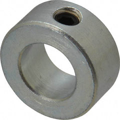 Climax Metal Products - 11/16" Bore, Steel, Set Screw Shaft Collar - 1-1/4" Outside Diam, 9/16" Wide - Industrial Tool & Supply