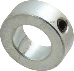 Climax Metal Products - 7/8" Bore, Steel, Set Screw Shaft Collar - 1-1/2" Outside Diam, 9/16" Wide - Industrial Tool & Supply