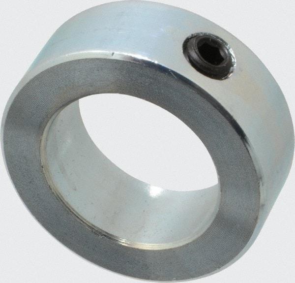 Climax Metal Products - 1-1/8" Bore, Steel, Set Screw Shaft Collar - 1-3/4" Outside Diam, 5/8" Wide - Industrial Tool & Supply