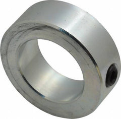 Climax Metal Products - 1-1/4" Bore, Steel, Set Screw Shaft Collar - 2" Outside Diam, 11/16" Wide - Industrial Tool & Supply