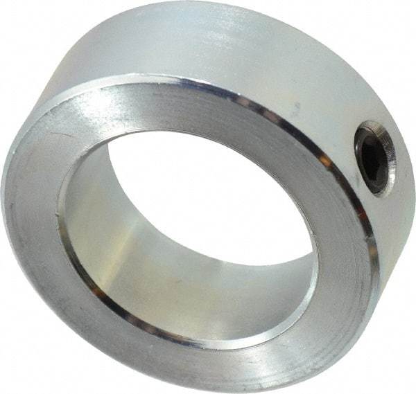 Climax Metal Products - 1-3/8" Bore, Steel, Set Screw Shaft Collar - 2-1/8" Outside Diam, 3/4" Wide - Industrial Tool & Supply