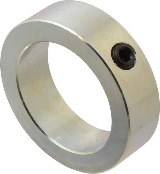 Climax Metal Products - 2-1/2" Bore, Steel, Set Screw Shaft Collar - 3-1/2" Outside Diam, 1" Wide - Industrial Tool & Supply