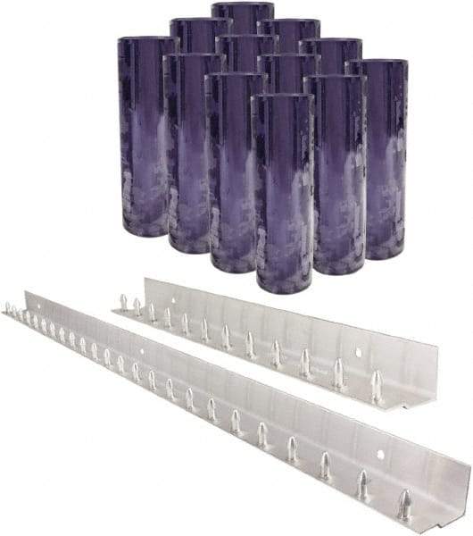 Aleco - 6' Door Width x 8' Door Height PVC Clear Smooth Strip Door Kit - Clear - Industrial Tool & Supply