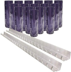 Aleco - 8' Door Width x 8' Door Height PVC Clear Ribbed Strip Door Kit - Clear - Industrial Tool & Supply