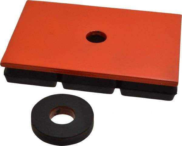 Mason Ind. - 6" Long x 4" Wide x 1" Thick, Neoprene & Steel, Machinery Leveling Pad & Mat - 1,200 Lb Max Load - Industrial Tool & Supply
