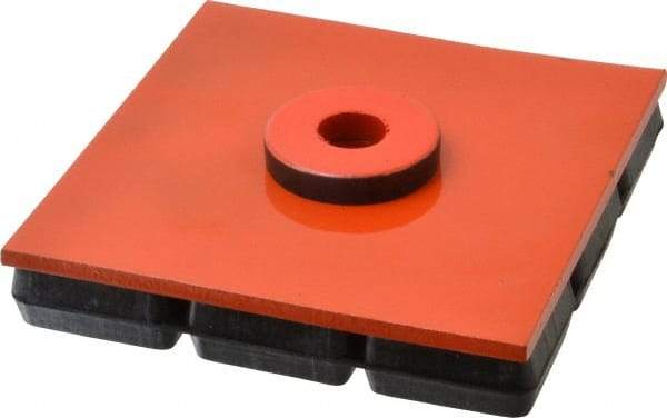 Mason Ind. - 6" Long x 6" Wide x 1" Thick, Neoprene & Steel, Machinery Leveling Pad & Mat - 1,800 Lb Max Load - Industrial Tool & Supply